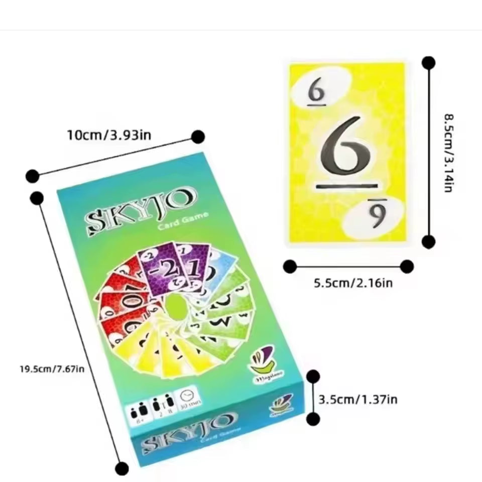 New Skyjo Board Game Card Party of Tables for the Whole Family Deck Box Wit Social Collective Game Children'S Tapis Poker Social